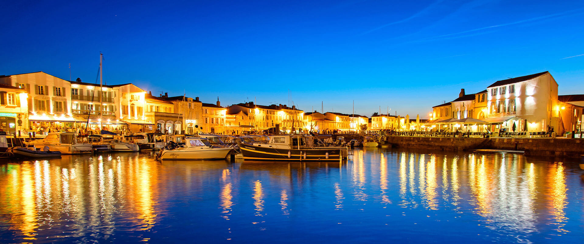 bandeau Port St Martin-de-Ré de nuit