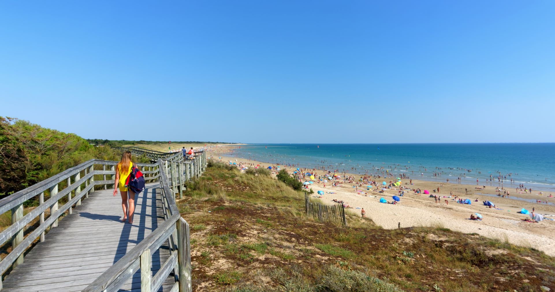 Le Bois-Plage-en-Ré plage promenade estacade format bandeau